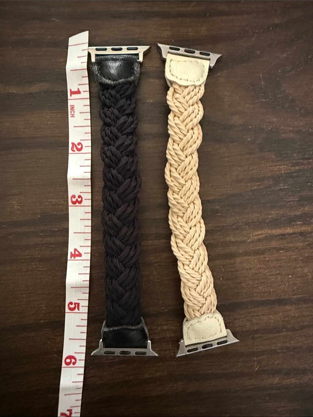 Braided Apple Watch Bands - Black & Natural
